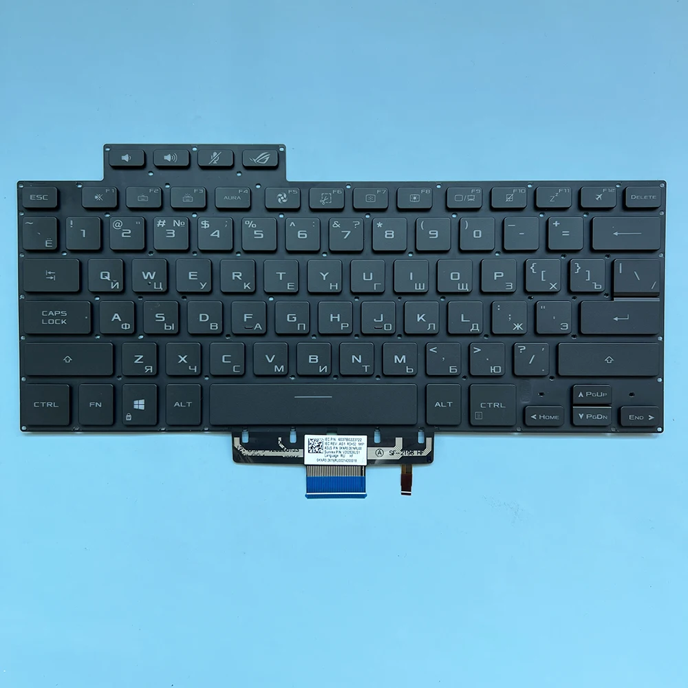 Imagem -04 - Teclado Retroiluminado Rgb dos Eua Rússia Asus Rog Zephyrus G15 Ga503q Ga503qr Ga503qs Ga503qm G16 Gu603 Gu603hm V202526js1 2023