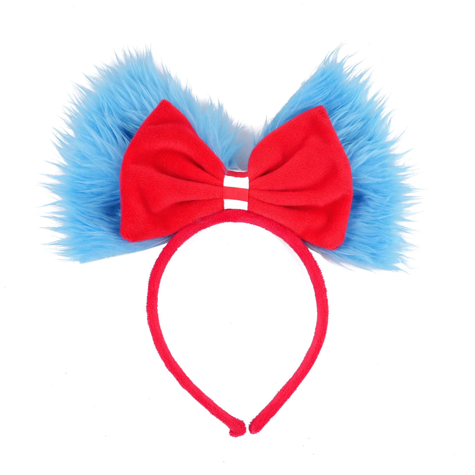 Cute Lake Plush Headband With Red Bow Hair Accessories For Halloween Carnival Masquerade Theme Party Photo Decorations Headdress view 5