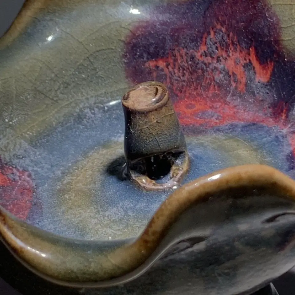 Ancient Chinese Song Dynasty Jun kiln kiln change cracked flower mouth candlestick antiques and collectibles