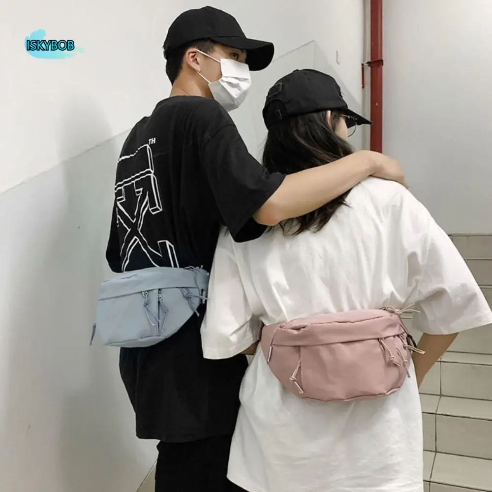 

Нейлоновая женская нагрудная сумка в уличном стиле, походная сумка через плечо с карманом, портативная минималистичная нагрудная сумка через плечо