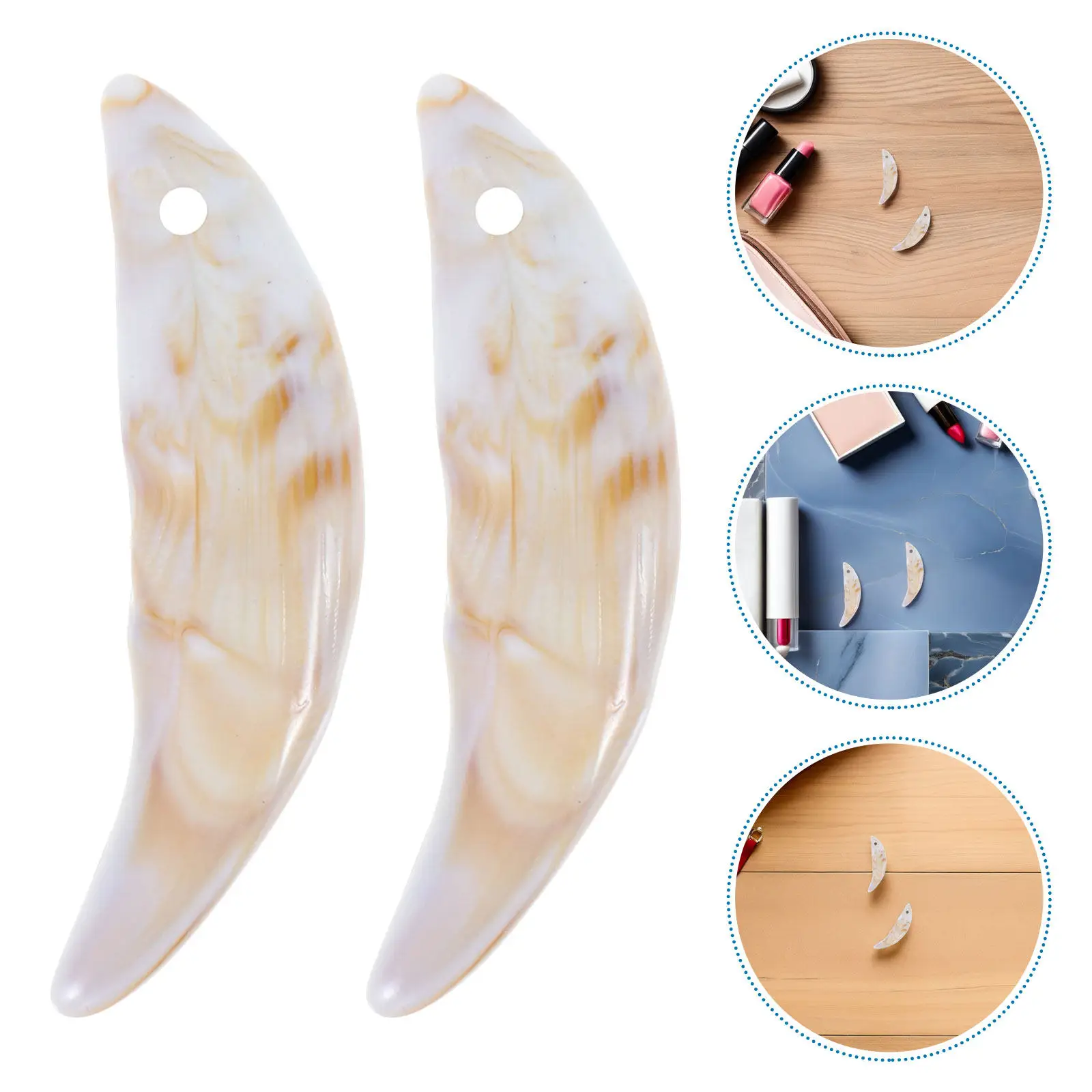 

50 Pcs DIY Jewelry Accessories Wolf Fang Accessory Necklace Pendant Tooth Supplies