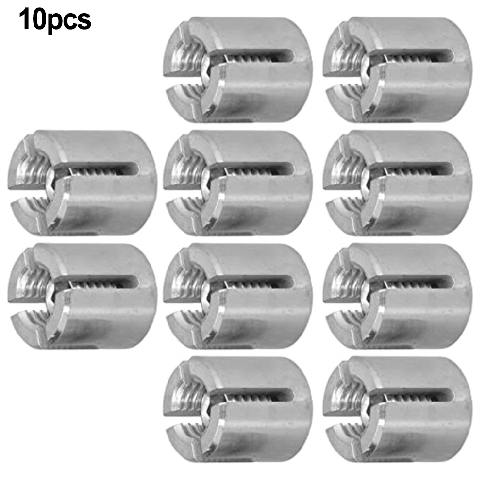 

10pcs Wire Rope Cross Cable Clamps Stainless Steel 0.1in Wire Rope Clips Fitting For Cable Railing Kits Trellis Systems