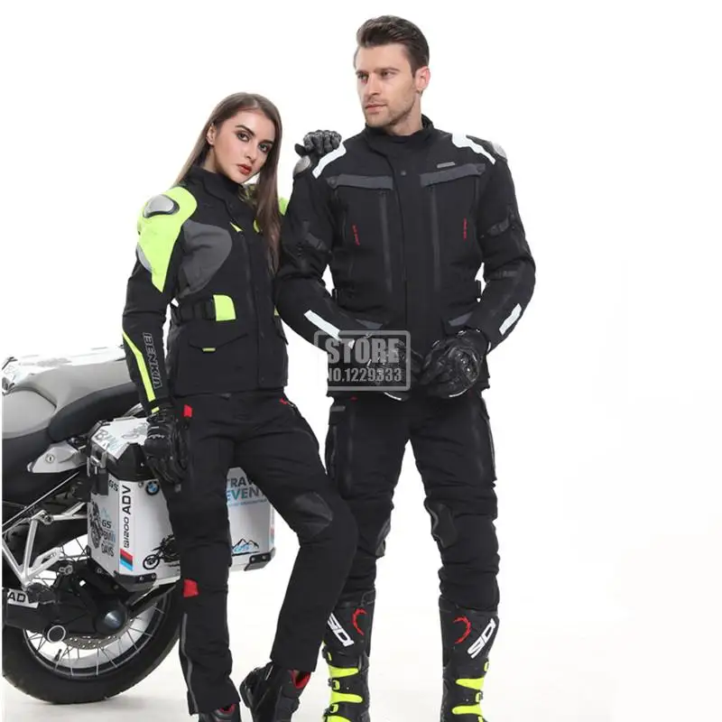 BENKIA-Pantalon de moto coupe-vent pour femme, équipement de protection des genoux, doublure en coton perfecto, pantalon de motocross, liquimanquer, hiver