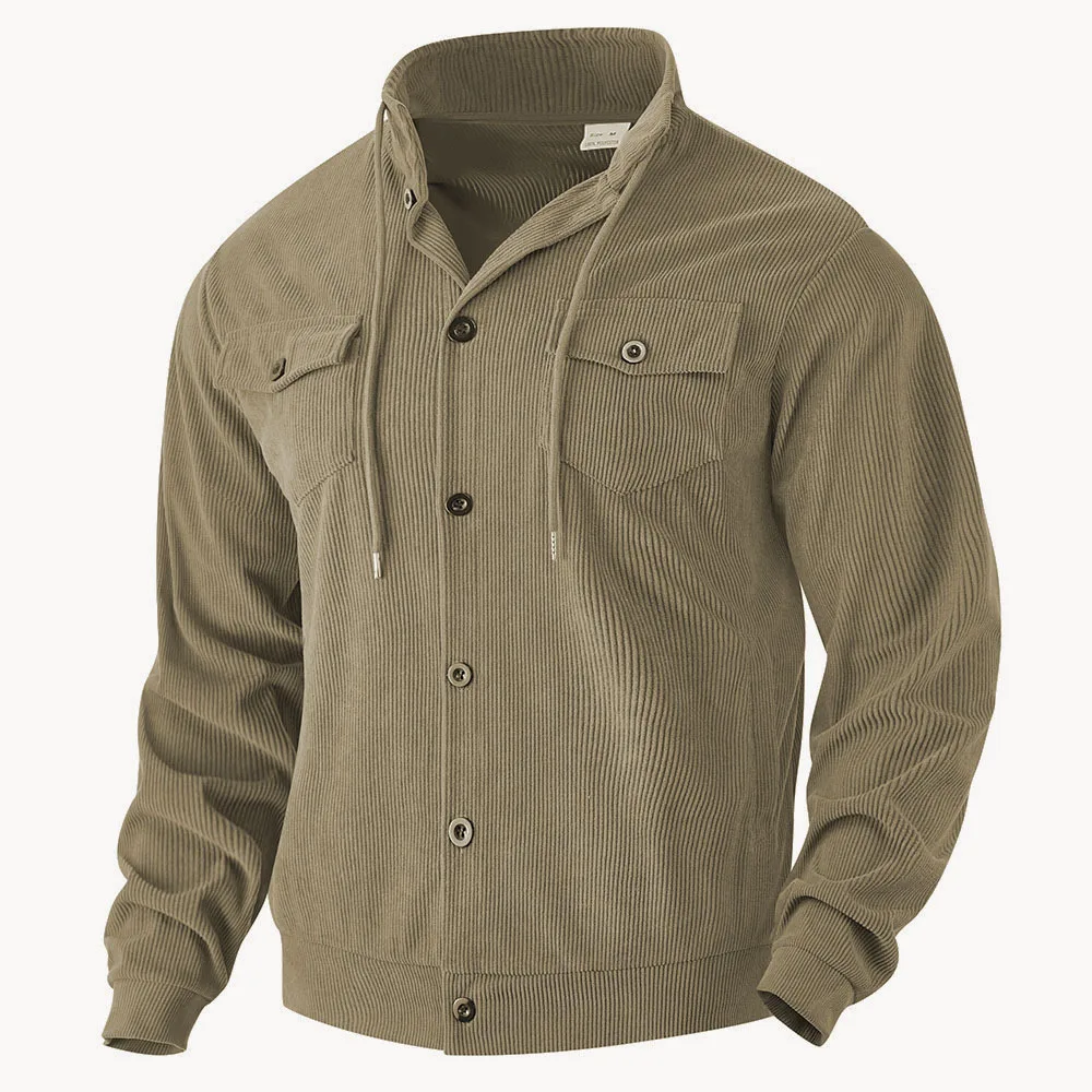 Autumn and Winter Jacket Men's Corduroy Lapel Jacket Retro Jacket