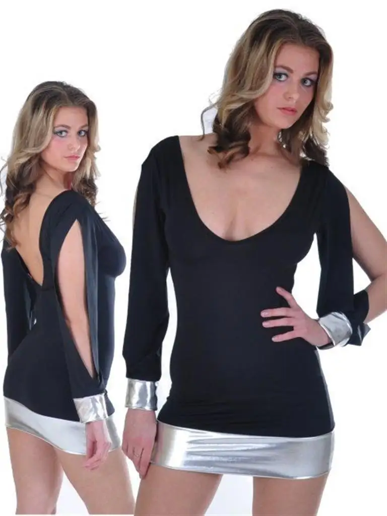 Terry Pau TP112117 Open Sleeve Mini Dress