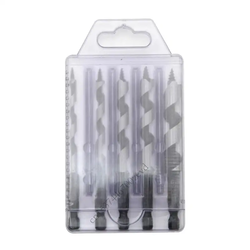 

5Pcs High Carbon Steel Craftsperson Auger Bits Set for Woodworking with Hexagonal Handle Roller Drill P9YB