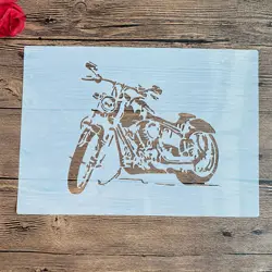 A4 29 *21cm DIY Stencils wall  Painting Scrapbook Coloring Embossing Album Decorative Paper Card Template wall motorcycle