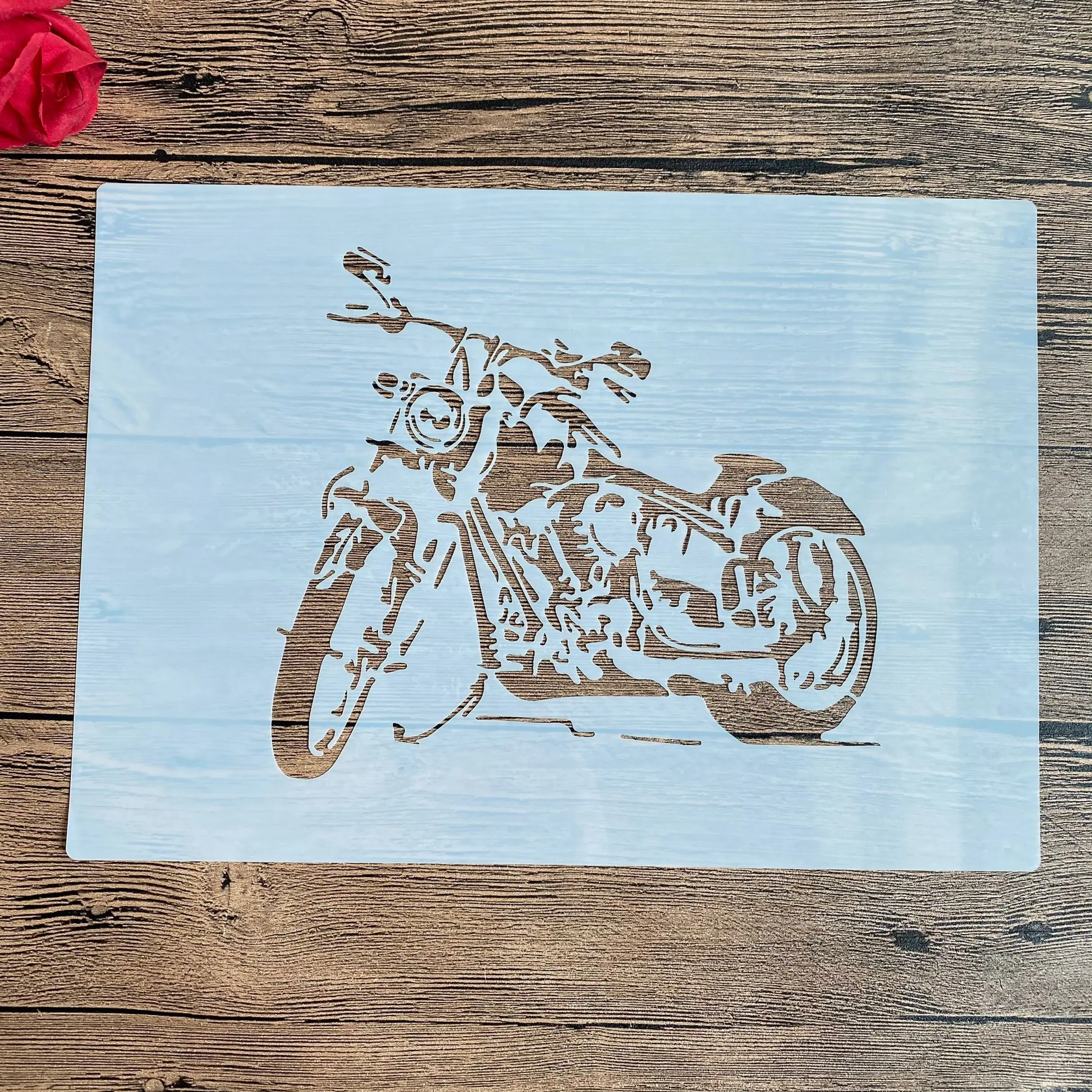 A4 29*21cm DIY szablony malowanie ścian księga gości kolorowanie tłoczenie Album papier dekoracyjny szablon kartek ścienny motocykl