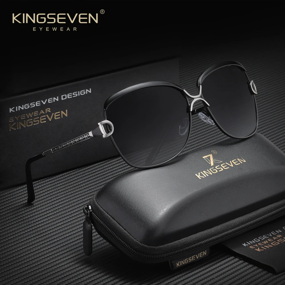 

Солнцезащитные очки KINGSEVEN класса люкс для женщин, поляризационные, с защитой от УФ-излучения UV400, для активного отдыха, повседневные, для вождения, с большой оправой