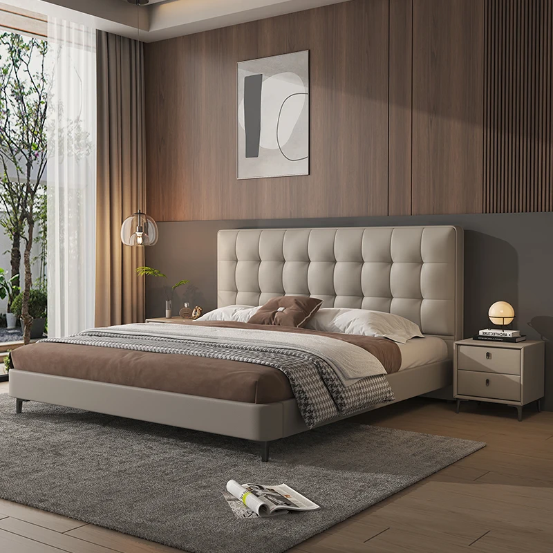 

European Style Soft Upholstered Queen Size with Storage Drawers Bed for Bathroompromote sales
