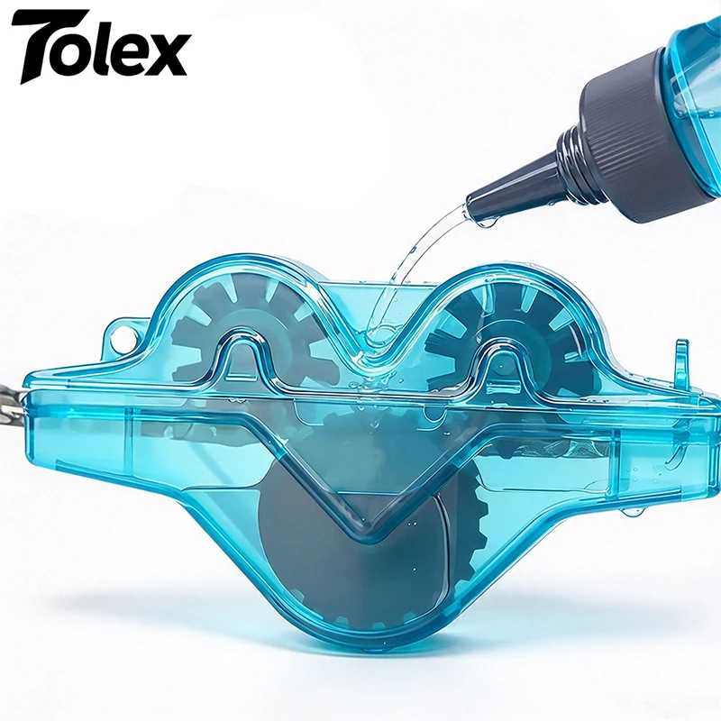 Tolex Bike Wash Tool Bicycle Frog Chain Cleaner For MTB Road Bike Chain Cleaner Cycling Cleaning Convenient Kit Bike Accessorie