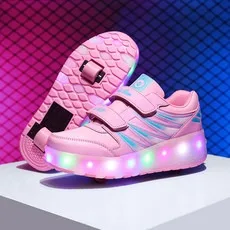 

Two Wheels Children's Led Light Roller Skate Shoes For Kids Boys Girls Glowing Sports Luminous Sneakers Skateboard USB Charging
