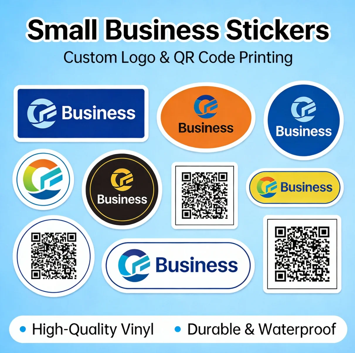 Custom Stickers Personalized Logo Label for Small Business Packaging Brand Adhesive Decal Bulk 500pcs Waterproof Scannable - view 2