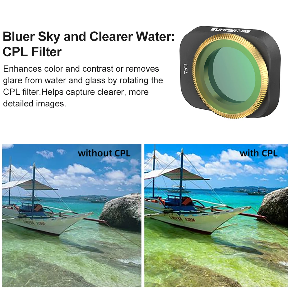 Mini 3 Pro Filter Set for DJI Mini 3 Mini 3 Pro Accessories Camera Drones Lens Filters Kit MCUV CPL ND4/8/16/32 Optical Glass