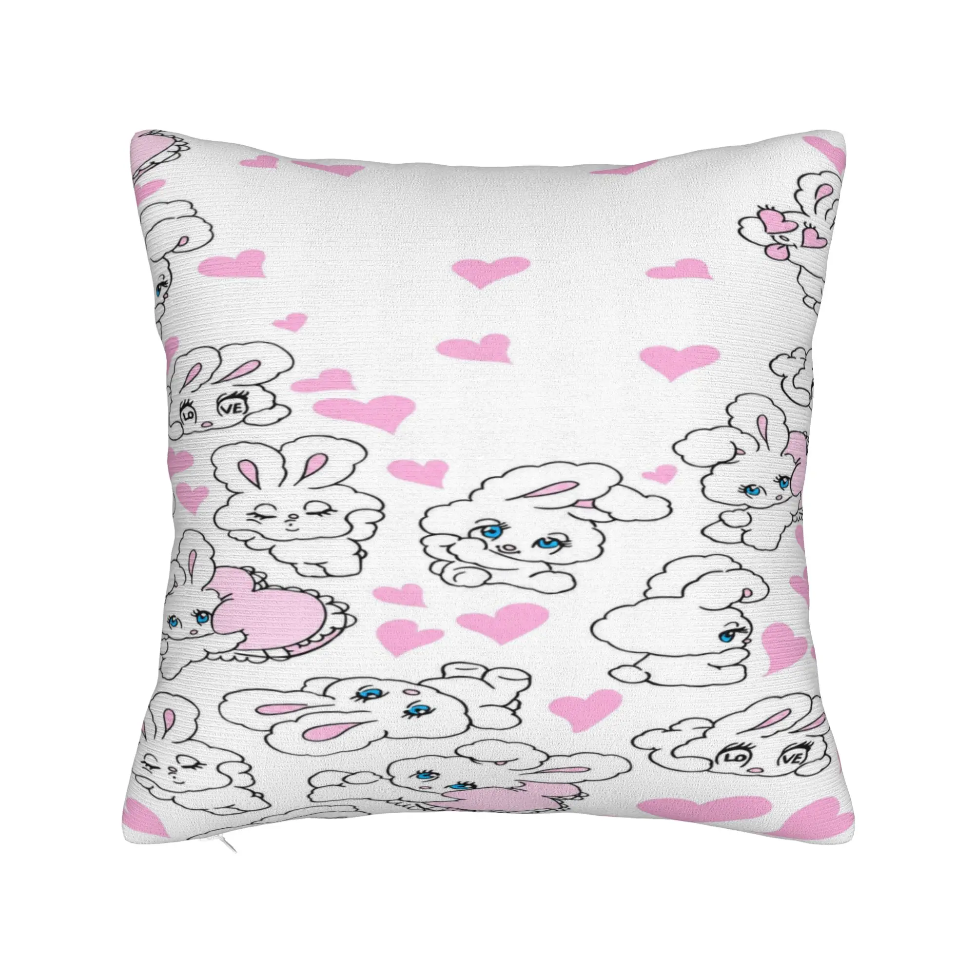 Stylish Car Esther Bunny cartoon rabbit Decorations Pillowcase Accessories  Pillow Covers Square Multi-Size