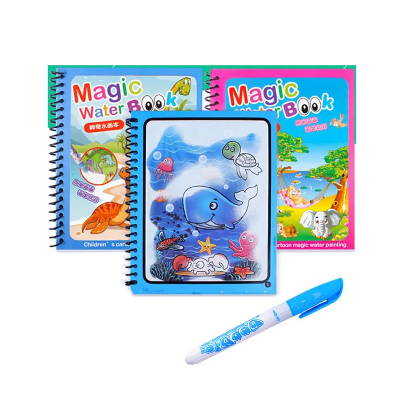 Children's magic puzzle water painting book kindergarten coloring painting can be reused