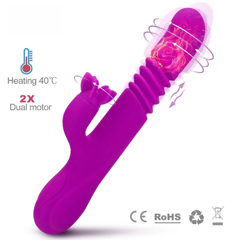 Thrusting Dildo Vibrator Automatic G Spot Vibrator With Suction Cup Sex Toy For Women Hand-free Sex Fun Anal Vibrator For Orgasm