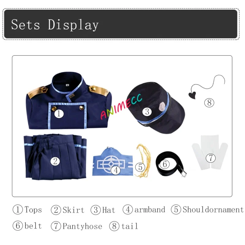 dd12ANIMECC in Stock S-3XL Blue Archive Tachibana Hikari Nozomi Cosplay Costume Wig Anime Project MX School Uniforms Halloween