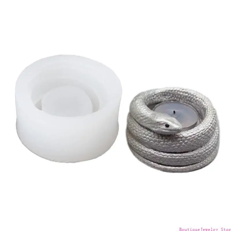E1PE Irregular Snake Holder Molds Table Ornament Plaster Silicone Mold