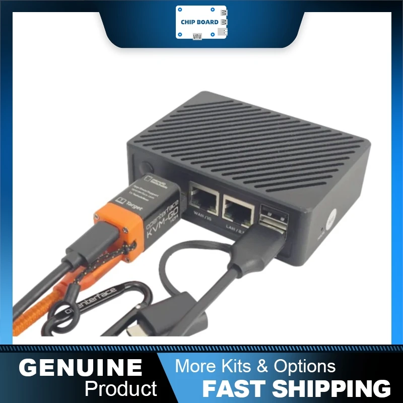 crowdsupply Openterface KVM-GO ultra-mini KVM switch designed to fit on a keychain