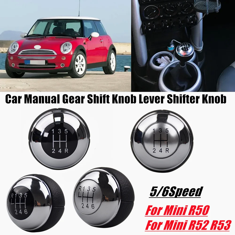 For Mini R50 2000-2006 Cabrio R52 R53 Cooper 2002-2008 Hight Quality 5 / 6 Speed Manual Gear Shift Knob Car Accessories