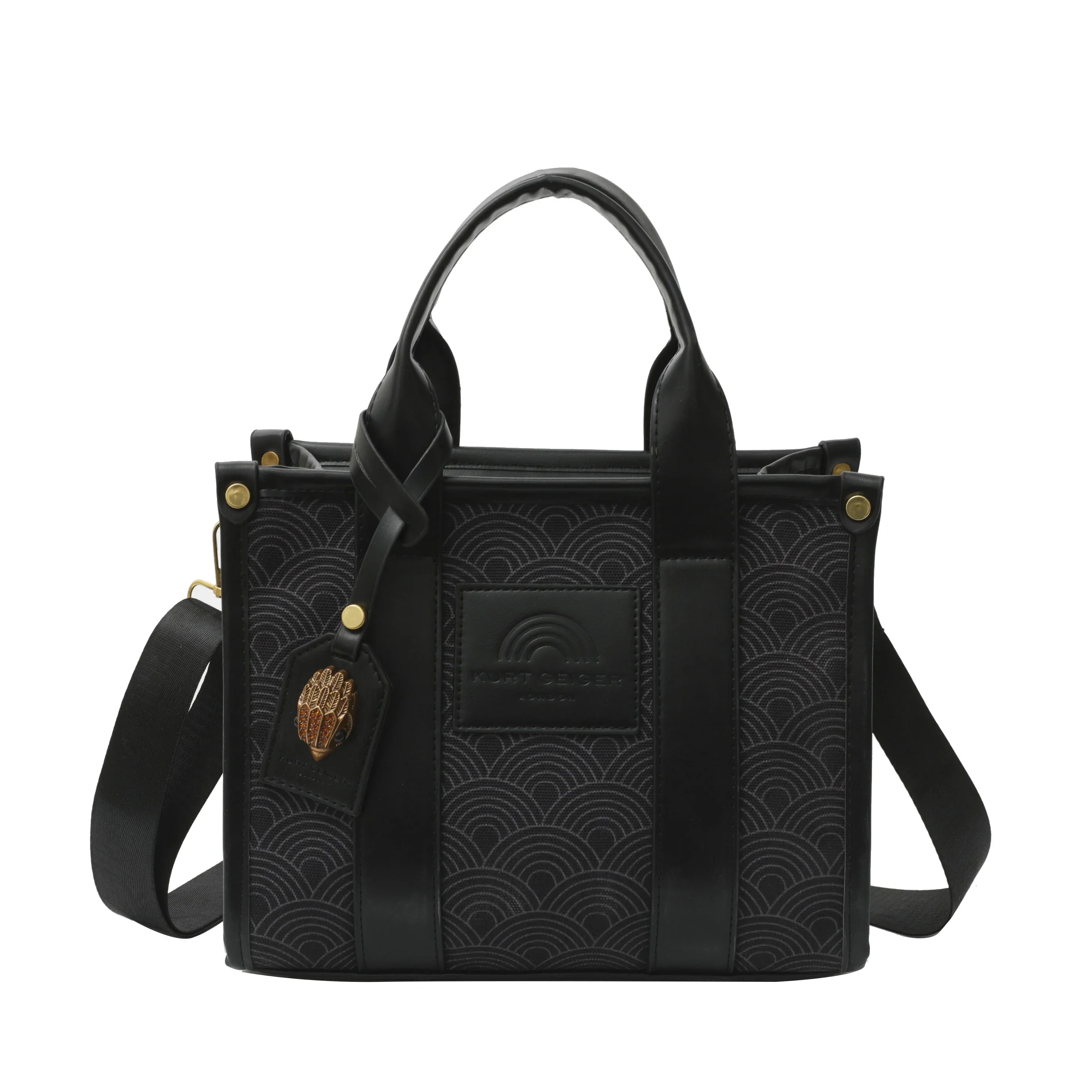 Kurt Geiger London-Bolso de mano de gran capacidad para mujer, bolsa de lona de marca de diseñador de lujo, a la moda, novedad