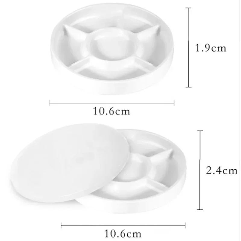 Round Imitation Ceramic Palette Color Mixing Paint Palette Tray For Watercolor Gouache Acrylic Painting Art Supplies