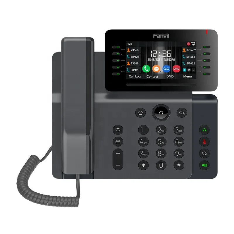 4.3 inch Color LCD Screen  V65 Wifi IP Phone  6 Party Conference Call  Voip Phone Sip With 20 Sip Line