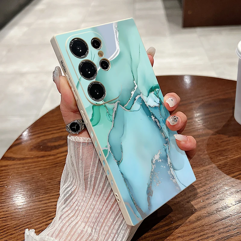 Bunte Marmorhülle für Samsung Galaxy S26 S25 S23 S24 Ultra A18 A57 A17 A55 A37 A56 A16 A25 A15 S25 FE Weiche Silikon-TPU-Hülle – Detail 9
