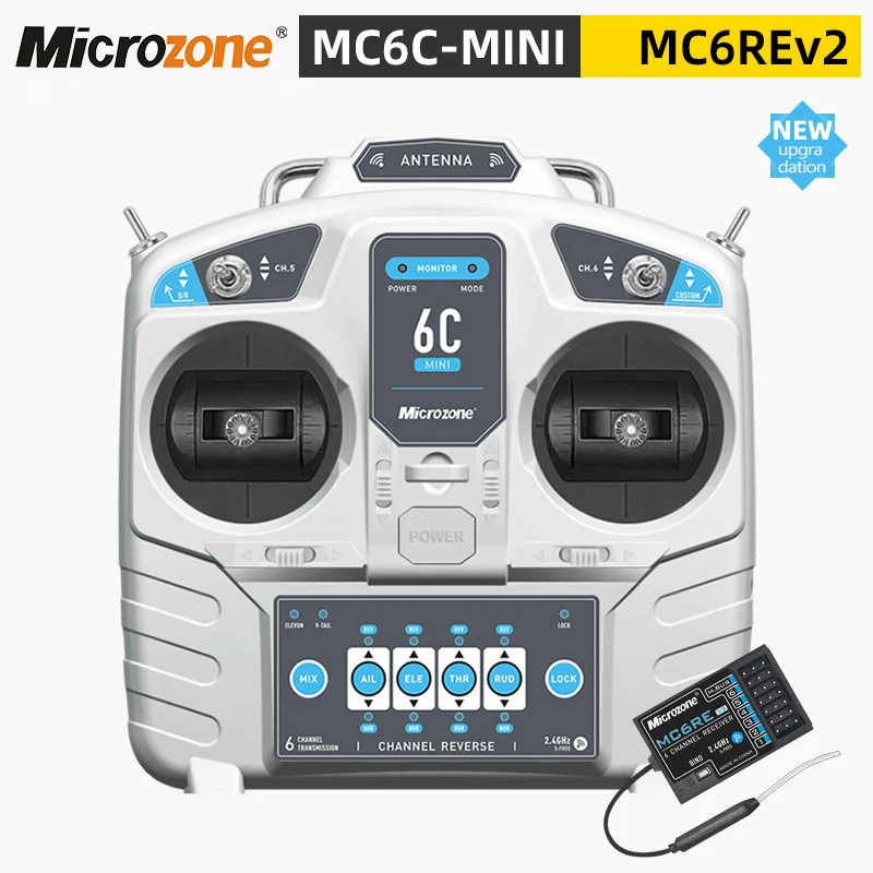 Microzone New Mc6c mini 6a 6b Upgraded Version 6-Channel 2.4g Aircraft Model Remote Control Receiver Fixed Wing Four Axle Car