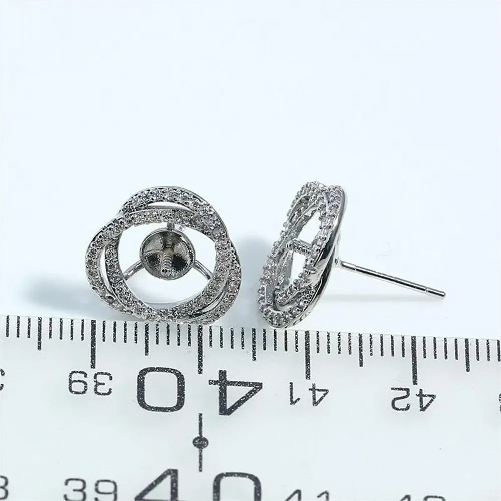

Gold Plated Pearl Earring Settings, DIY Jewelry Making Supplies, Blank Ear Stud Bases for Handmade Accessories, 8-10mm