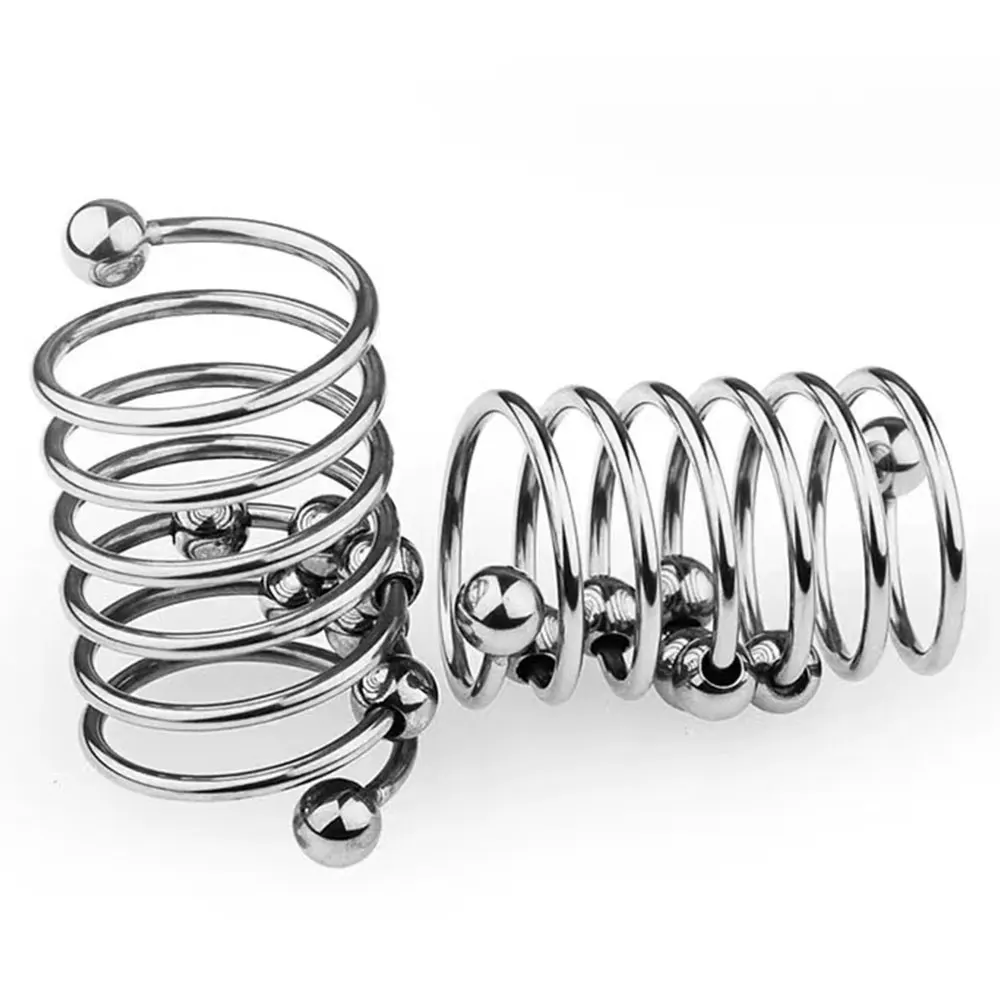 Metal Penis Ring Sex Toys For Men Delay Ejaculation Glans Stimulator Locked Sperm Heavy Cock Ring Stainless Steel With Bead BDSM