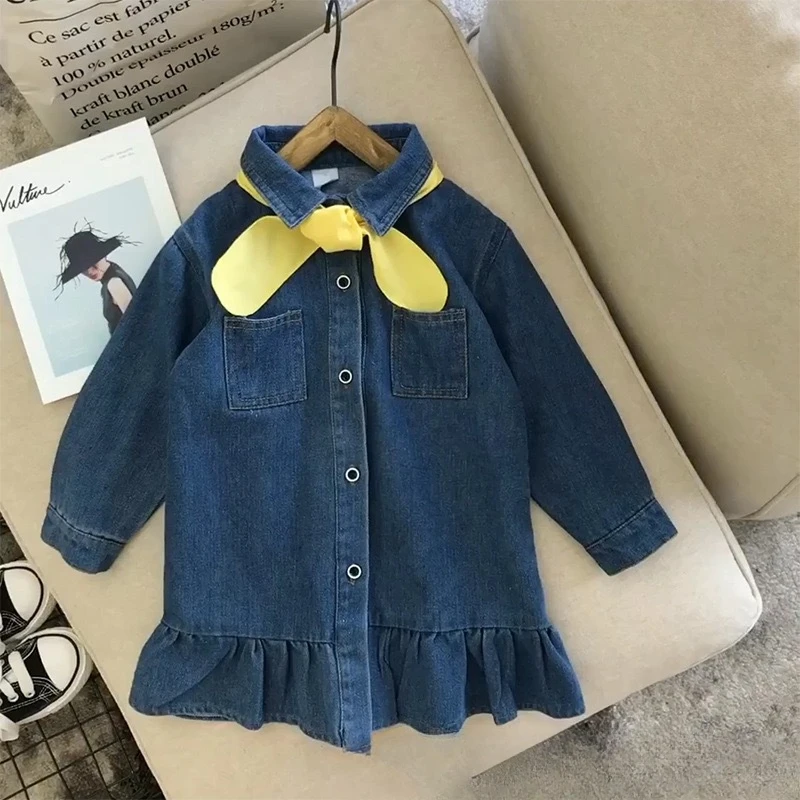 

Юбка для маленьких девочек, одежда для детей, новинка 2024, весенне-летнее платье, простой повседневный стиль, универсальная одежда для мам и детей, юбка