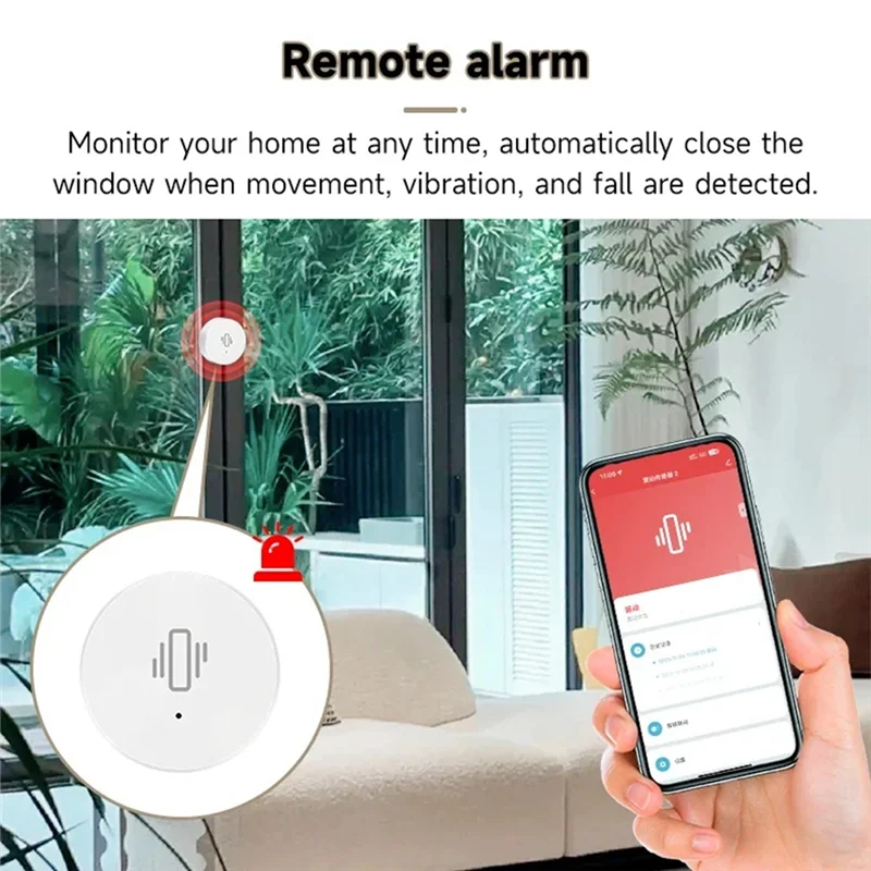 

Умный датчик вибрации FULL-Tuya Zigbee, мониторинг в реальном времени, сигнализация обнаружения дверей, окон, умная система защиты безопасности