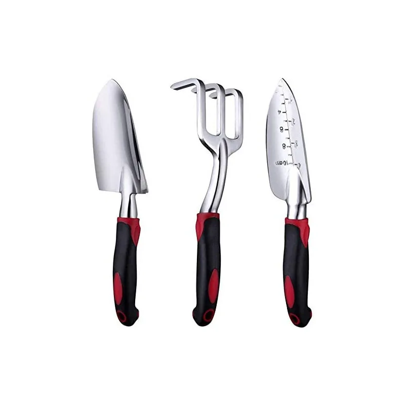 Garden Tools Set Aluminum Alloy Three-Piece Suit Cultivating Planting Trowel Cultivator Shovels Spades Transplanter