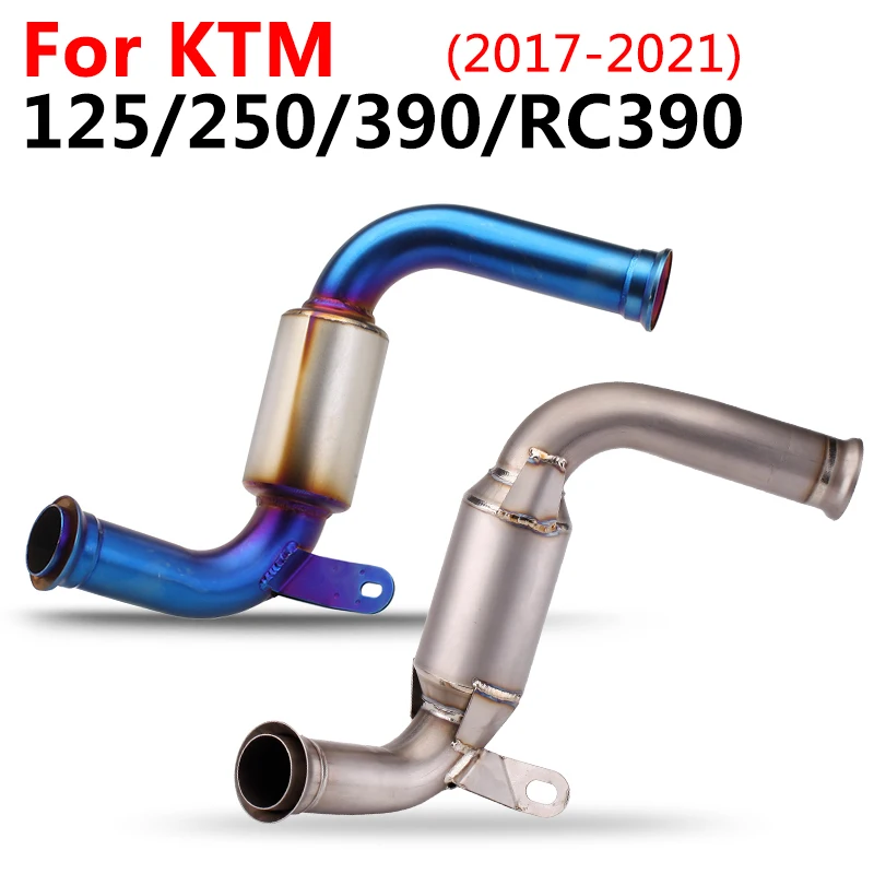 

For DUKE 125 250 390 RC390 Motorcycle Exhaust System Mid-section Slip-on Middle Link Pipe 2017 2018 2019 2020 2021