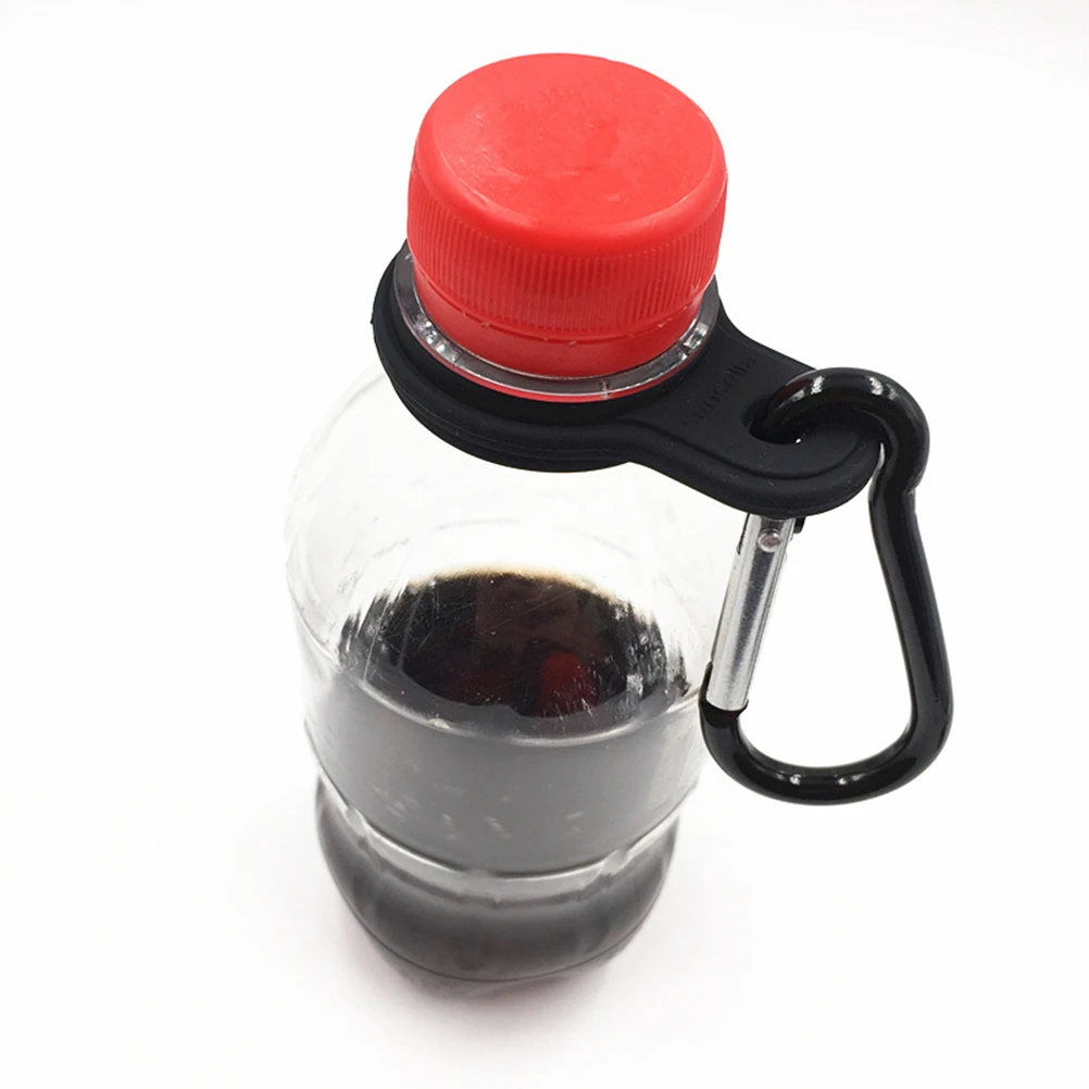 

Water Bottle Hanger Camping Carrier Metal Buckle Handle Travel Clip Holder Outdoor Hiking Silicone Hanging Buckle Bottle