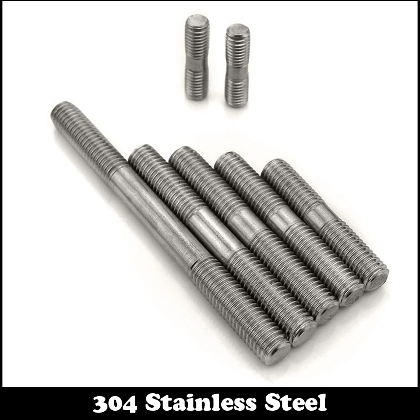 

M12 M14 40mm 45mm 50mm 55mm 60mm 65mm to 250mm 304 316 Stainless Steel DIN835 Screw Headless Double End Thread Rod Bolt Stud