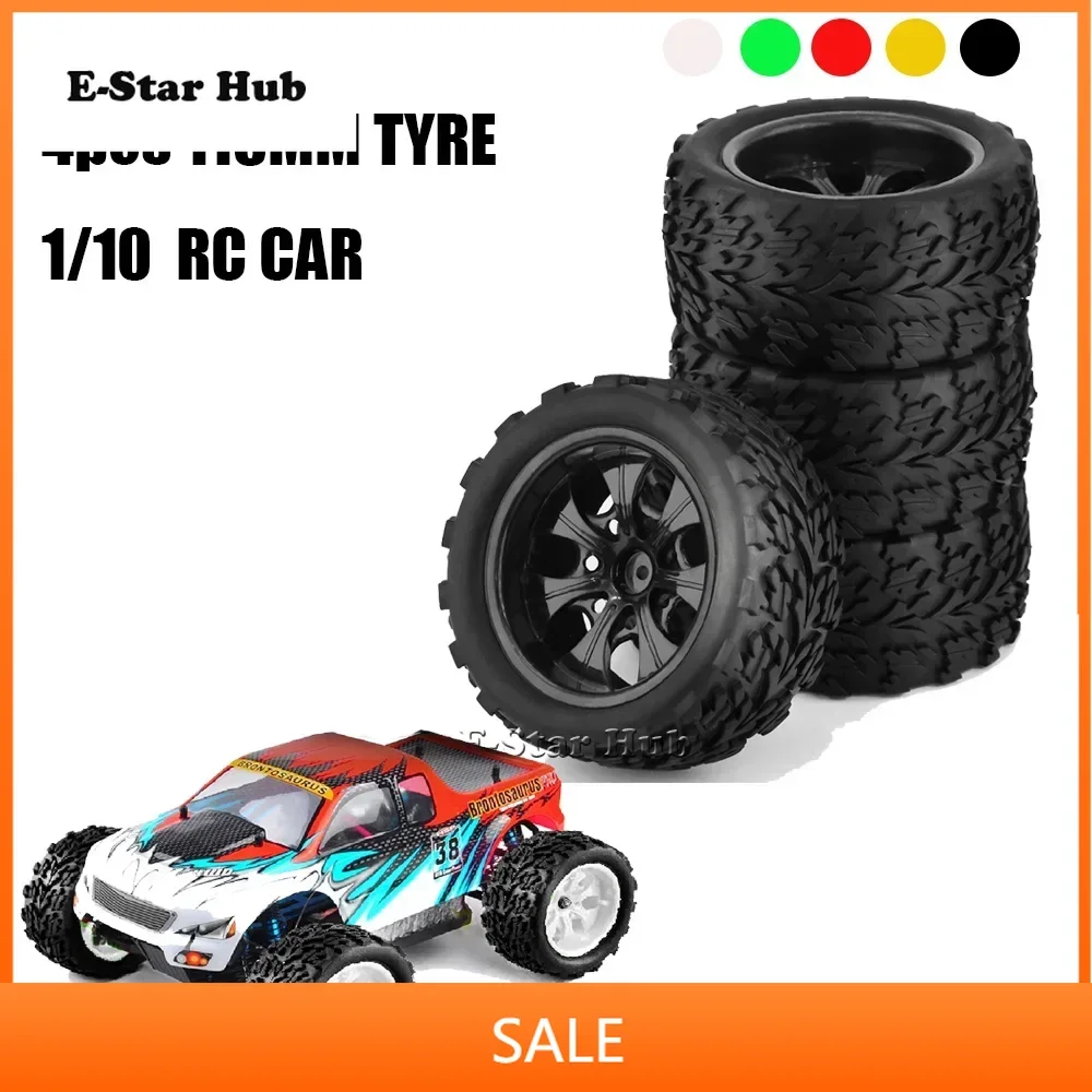 

4pcs 118MM 1/10 RC Car Tire Tyre Wheel Foam Inserts 12mm Hex for Traxxas Arrma Redcat HSP HPI Flux Tamiya Kyosho Truck Buggy