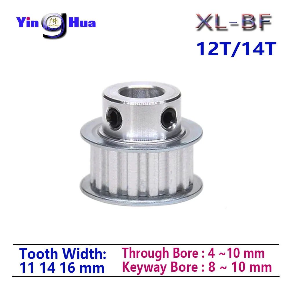 

XL BF Type 12 14T Timing Pulley Trapezoidal Tooth Width 11 14 16mm Through Bore 4 To10mm Keyway Bore 8 To10mm 3D Printer Parts