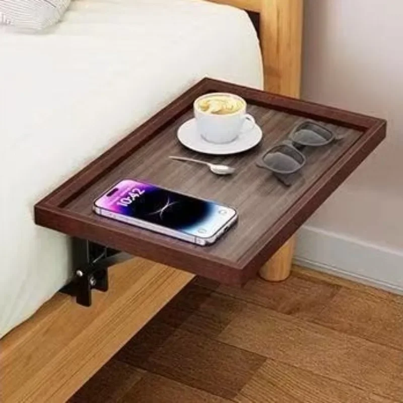 Solid Wood Folding Bedside Table Creative Modern Nordic Small Bedroom Storage Rack Aesthetic Stable Nightstands Home Decoration