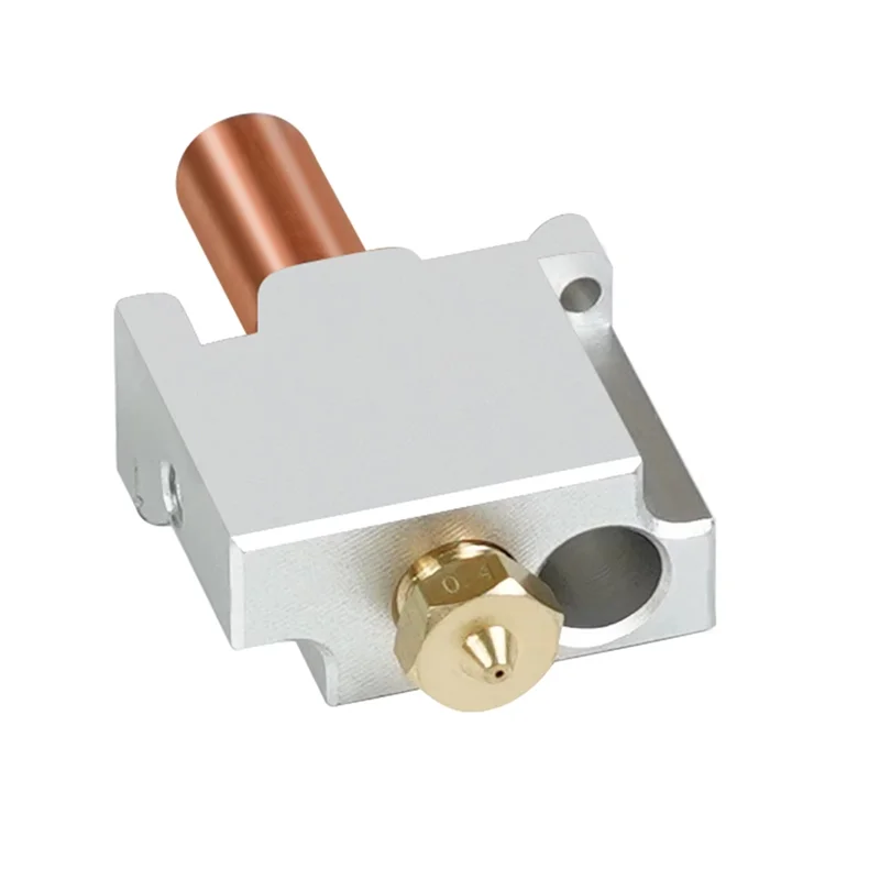 Superior-For FLSUN V400 3D Printer Hotend Nozzle Print Head Brass Heat Block Throat Copper Plated Extruder Parts