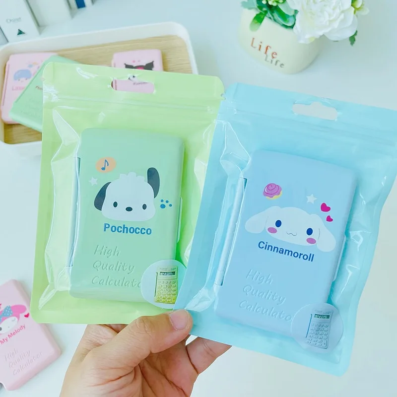 Sanrio Hello Kitty Melody kalkulatory Cartoon kreatywne artykuły papiernicze dla uczniów narzędzie do księgowania Mini przenośne biurowe artykuły szkolne