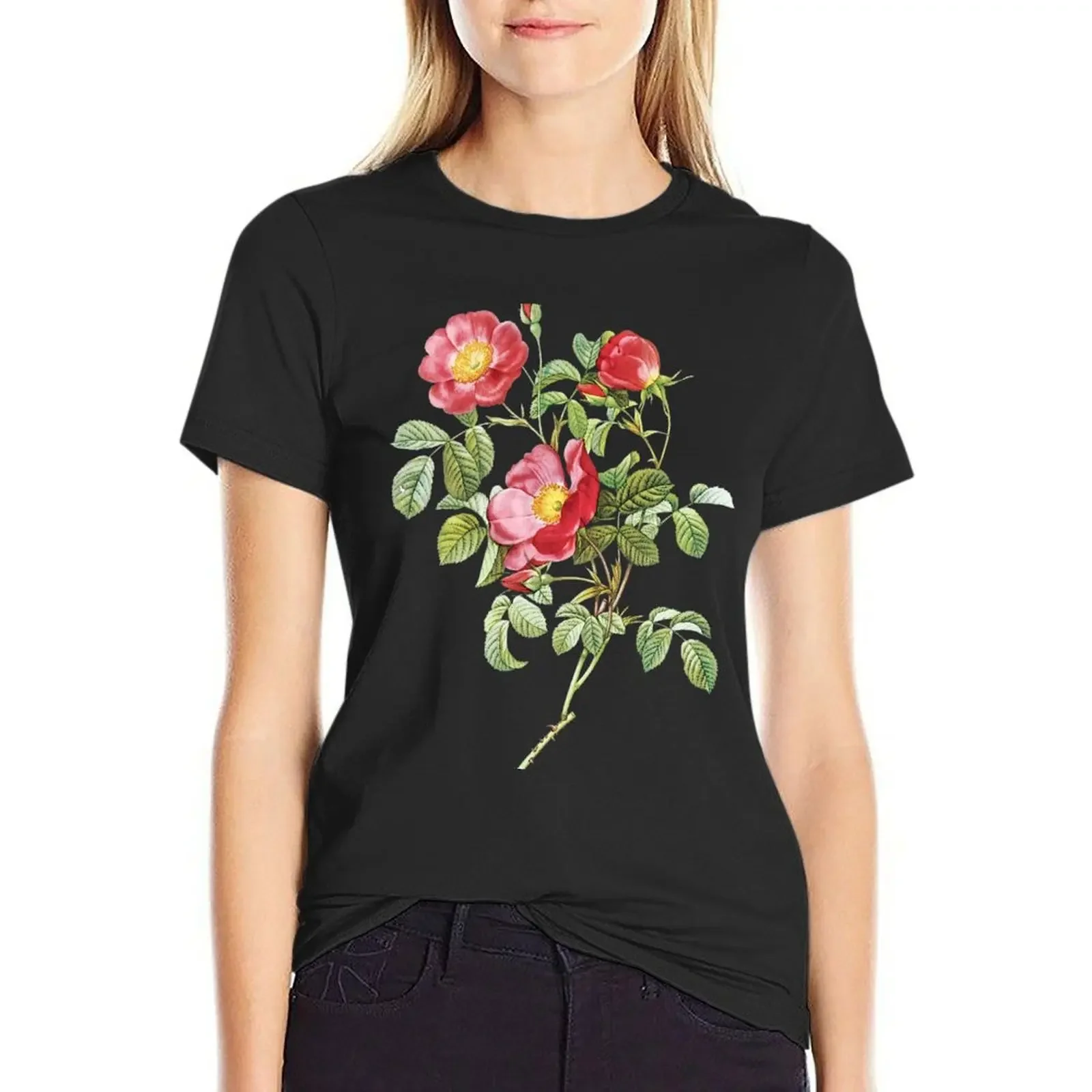 

Vintage - Flower - Camellia by Redoute T-Shirt plus size tops cute tops Woman clothing