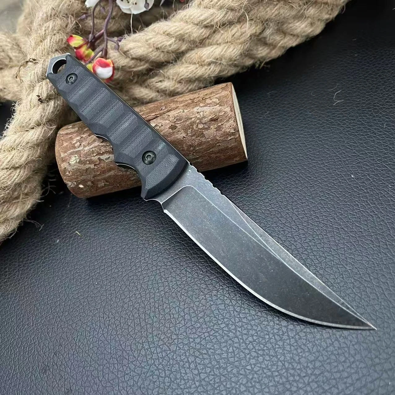 الرجال في الهواء الطلق 634 سكين مستقيم متعدد الوظائف D2 الصلب الصيد الدفاع عن النفس G10 مقبض مغامرة استكشاف السكاكين التكتيكية #5