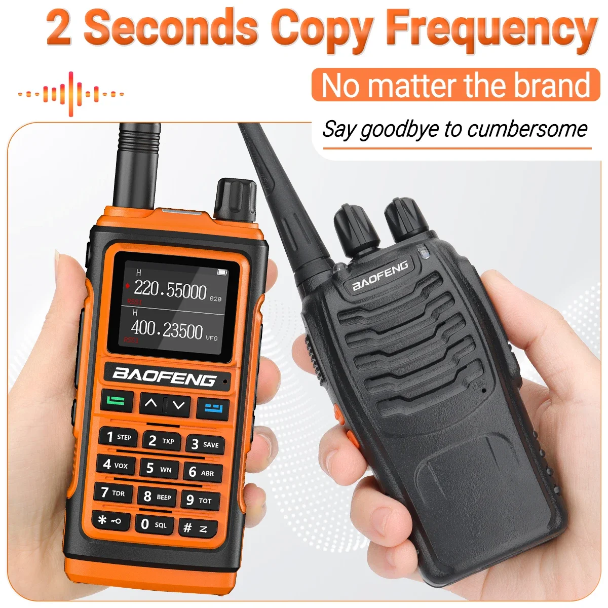 Baofeng UV-17 Pro V2 Tri Band Walkie Talkie Wireless Copy Frequency 999 CH VOX Long Range Type-C Ham Two Way Radio For Travel
