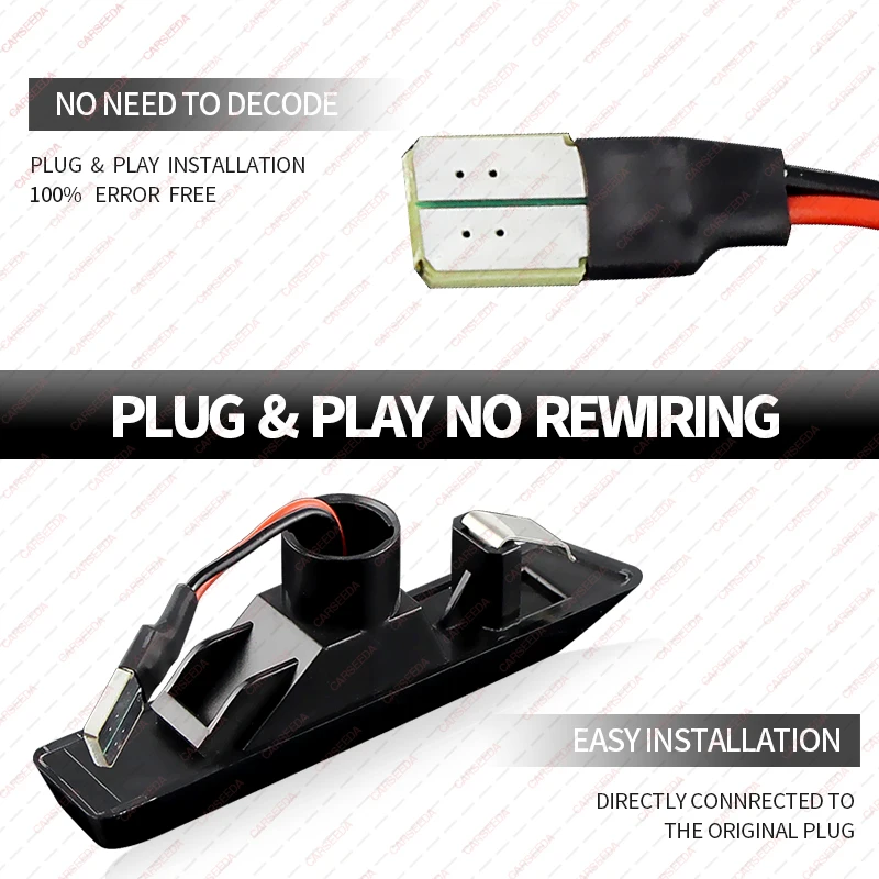 LED ديناميكية متتابعة الجانب ماركر ضوء لسيارات BMW X5 E53 الرياضة فائدة 4-Door 3 Series E36 سيدان 4-Door كوبيه 2-Door للتحويل #2