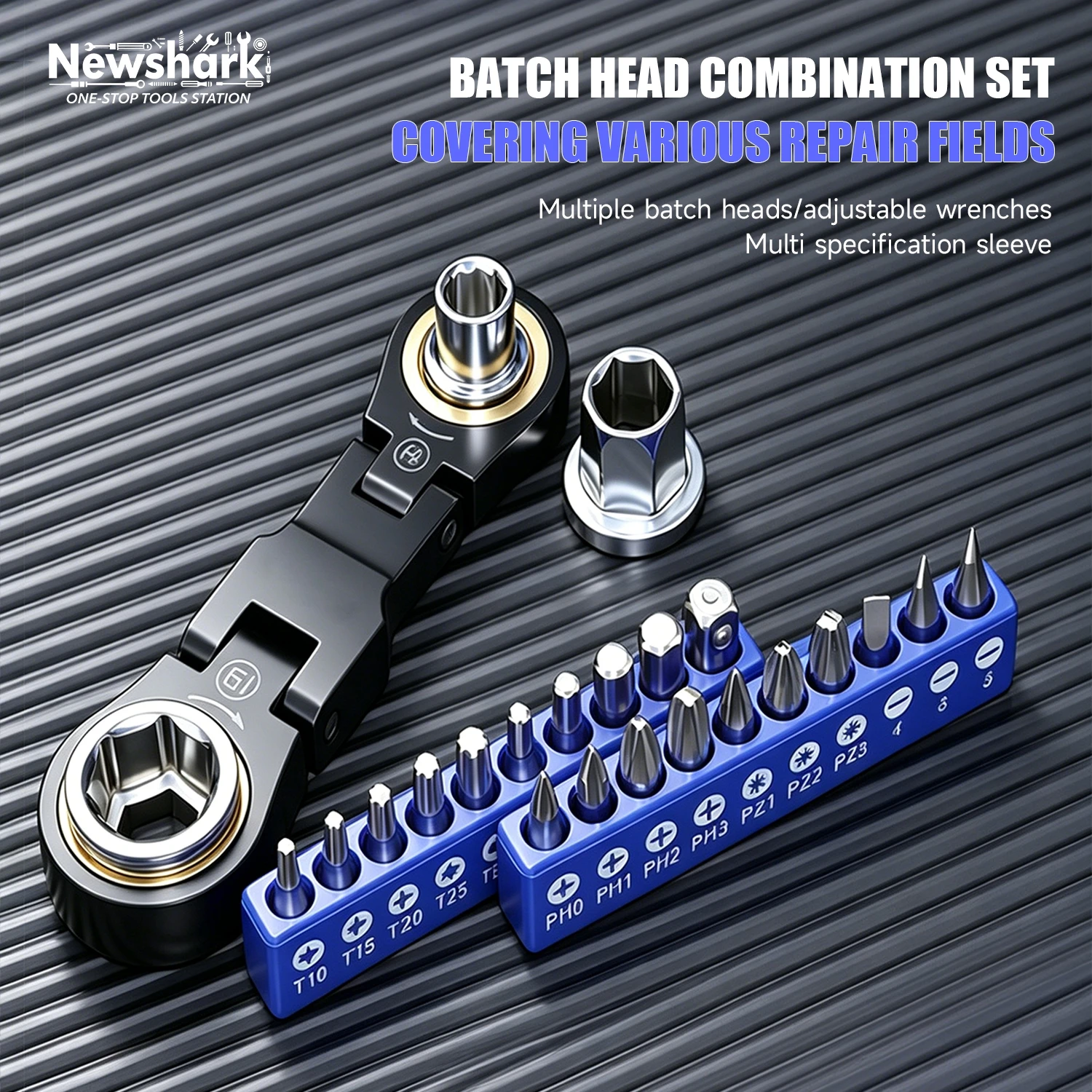 26 in 1 Right Angle Screwdriver Set Mini Ratcheting 90 Degree Screwdriver Pocket Low Profile Ratchet Wrench Bit Socket Set