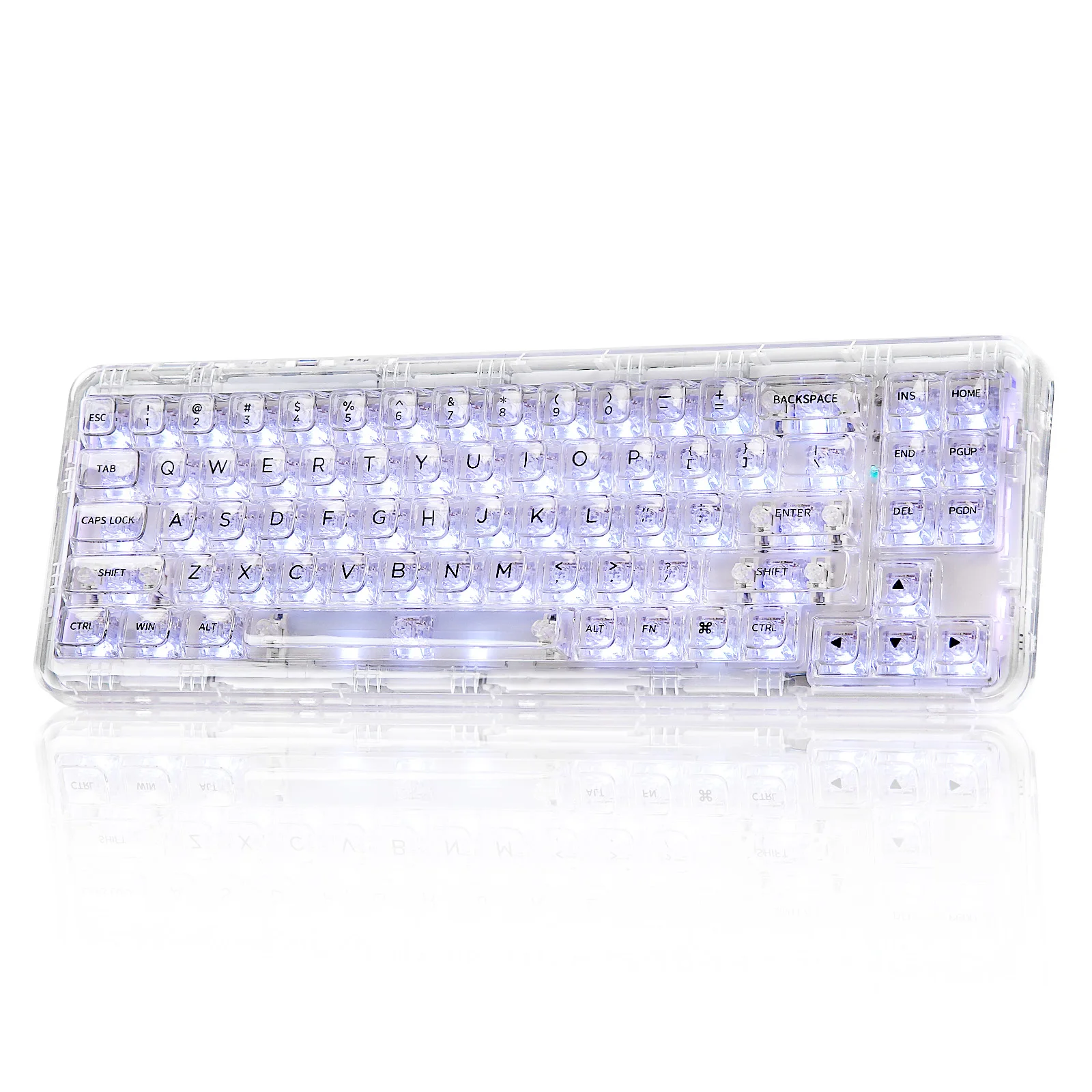 YUNZII X71 ホワイト YUNZII X71 Transparent Wireless Gasket Mechanical Keyboard