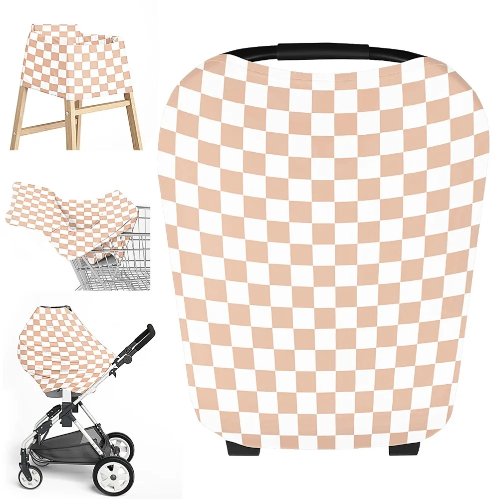 The Nursing Cover Breastfeeding Baby Infant Shopping Cart Cove Checkered Flag Carseat Canopy Stroller Cart Cover